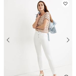 Madewell 10" High-Rise Skinny Jeans Pure White